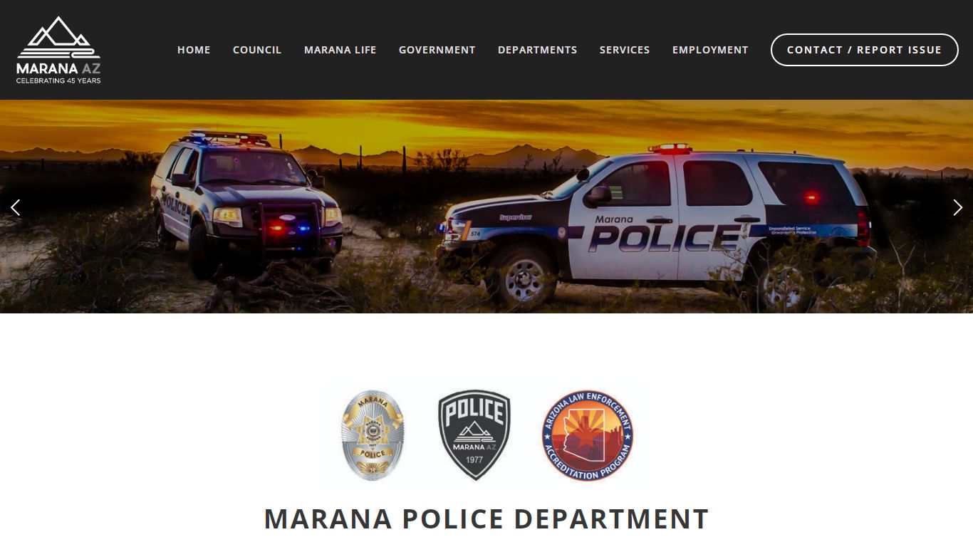 Police Homepage — Town of Marana